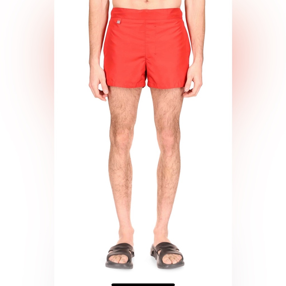 Givenchy Soild Swim Shorts color Red Size large brand new